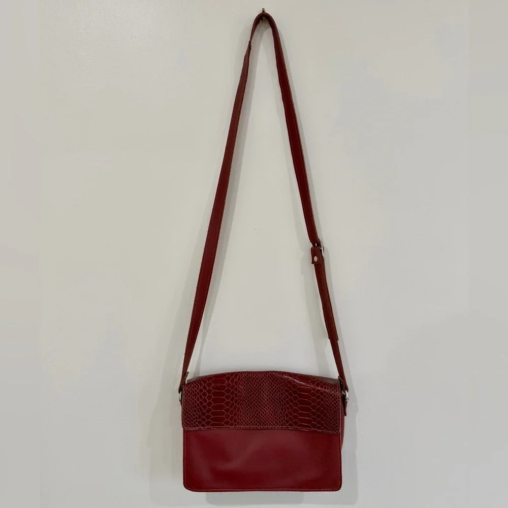 Red Leather Shoulder Bag